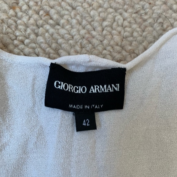 Giorgio Armani Cream Beige Thin Lightweight Sweater Top sz 42 PW3 - Picture 6 of 6